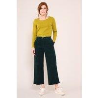 Nomads Clothing Women's Cotton Chunky Cord Trousers in Dark Green | Size: 16