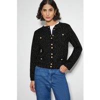 Monsoon Women's Saskia Smart Glitter Cardigan Black | Size: XL