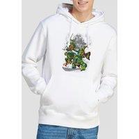 Teenage Mutant Ninja Turtles Men's Tmnt Shredder & Turtles Comic Hoodie, White | Size: Small