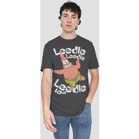 Spongebob Men's Singing Patrick T-Shirt-Charcoal in Charcoal | Size: Small