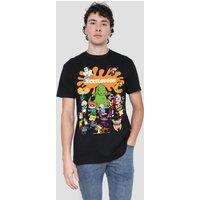 Nickelodeon Men's Brand Nick Splat Group T-Shirt, Black | Size: Small