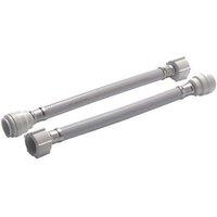 John Guest White PVC Hose 300mm-15mm x 3/4" Hand (Pack Of 2)