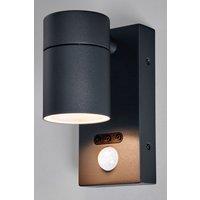 BHS Lighting Jared Black Outdoor Up or Down Wall Light with Sensor