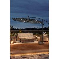 3m Cantilever Garden Parasol with LED Light?Base is not included?