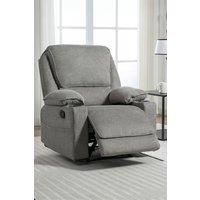 More4Homes Sydney 1 Seater Fabric Manual Recliner Chair with Cupholders in Grey