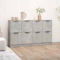 Berkfield Home Sideboards 2 pcs Concrete Grey 60x30x70 cm Engineered Wood | Size: 60 x 30 x 70 cm