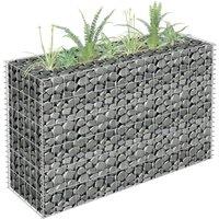 Berkfield Home Gabion Raised Bed Galvanised Steel 90x30x60 cm in Silver | Size: 90 x 30 x 60 cm