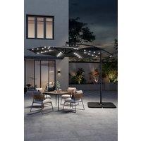 Garden Solar LED Lighted Patio Parasol?Cross Base & Square Base