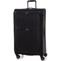 Gino Ferrari Omis Premium Lightweight Soft Shell Suitcase, Wheeled TSA Hold Luggage in Black | Size: Medium