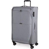Gino Ferrari Omis Premium Lightweight Soft Shell Suitcase, Wheeled TSA Hold Luggage in Grey | Size: Medium