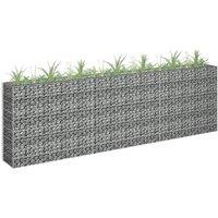 Berkfield Home Gabion Raised Bed Galvanised Steel 270x30x90 cm in Silver | Size: 270 x 30 x 90 cm