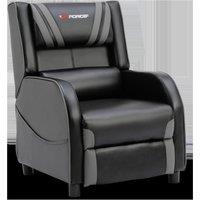 GTForce Ranger S Faux Leather Recliner Armchair Sofa Cinema Gaming Chair in Grey