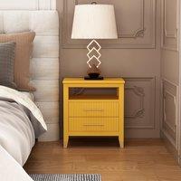 Cabinet Bits Biasi 2 Drawer Bedside Table in Mustard