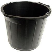 Pegdev 10x Black Builders Buckets Made in UK 3 Gallon for Construction Animal Feed