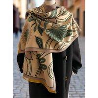 Lemon Daisy Accessories Women's Kyra Wrap Scarf Shawl in Green