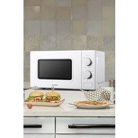 Living and Home 700w 20L Microwave Oven With 5 Cooking Power Levels, Quick Defrost Function, And Kitchen Manual Timer in White