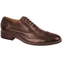 Goor Men's Brogued Wing Tip Smart Shoe in Maroon | Size: 12