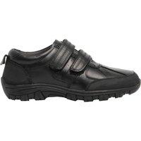 Roamers Men's Twin Touch Fastening Leather Shoe in Black | Size: 12