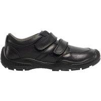 Roamers Men's Twin Touch Fastening Leather Shoe With Toe Guard in Black | Size: 13