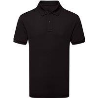 Asquith & Fox Men's Glacier Tech Polo Shirt in Black | Size: Medium