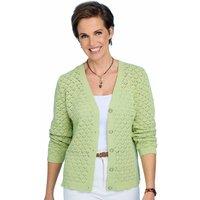 Chums Women's Cardigan Pointelle Knit in Green | Size: 14-16