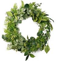 Leaf 50cm Artificial Wreath Fern in Green