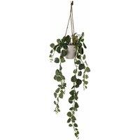 Leaf 90cm Artificial Potted Trailing Hanging Natural Look Plant Realistic - String of Hearts in Green