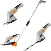 VonHaus Hedge Trimmer & Grass Shears Cordless 2 in 1 in Grey