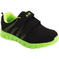 Dek Air Sprint Touch Fastening Lightweight Jogger Trainers in Jet Black | Size: 12