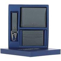 Brampton London Men's 'Zeus' Real Leather Gift Set in Grey