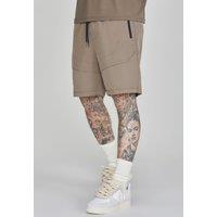 SikSilk Men's Cargo Shorts in Brown | Size: Small