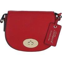 Ashwood Leather Women's 'Borsa della Moda' Real Leather Saddle Crossbody Bag in Red