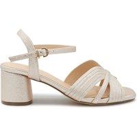 Paradox London Women's Noemi' Wide Fit Block Heel Sandal in Nude | Size: 7