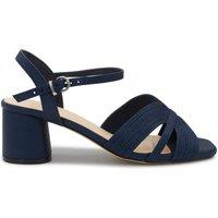 Paradox London Women's Noemi' Wide Fit Block Heel Sandal in Navy | Size: 4