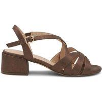 Paradox London Women's 'Nerissa' Wide Fit Block Heel Sandal in Bronze | Size: 7