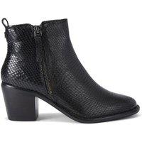 Carvela Women's 'Secil' Leather Lizard Print Boots in Black | Size: 7