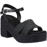 Hush Puppies Women's Jamelia Espadrille Heel Sandal in Black | Size: 6