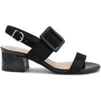 Paradox London Women's Raquel Block Heel Sandal in Black | Size: 3