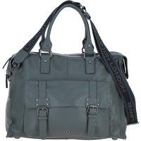 Brampton London 'Rodeo' Real Leather Weekender Bag in Grey