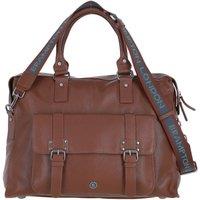 Brampton London 'Rodeo' Real Leather Weekender Bag in Tan