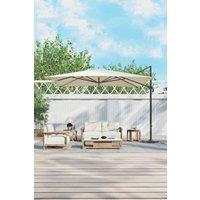 3M Square Rotating Outdoor Cantilever Parasol with Fillable Base