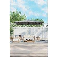 3M Square Rotating Outdoor Cantilever Parasol with Fillable Base