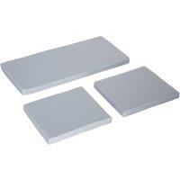OUTSUNNY 3PCs Rattan Garden Seat Cushions Pads for Patio Furniture in Grey