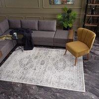 THE RUGS Montana Vintage Grey & Cream Living Room Area Rug 4050 | Size: 120 cm x 170 cm