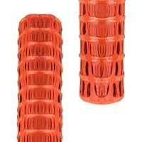Pegdev 15M Heavy Duty Orange Plastic Barrier Fencing Mesh Netting - 5.5kg Super Strong