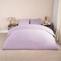 OHS Thermal Soft Teddy Fleece Duvet Cover Bedding Set in Lilac | Size: Double