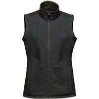 Stormtech Women's Avalante Knitted Heather Full Zip Gilet in Black | Size: 2XL