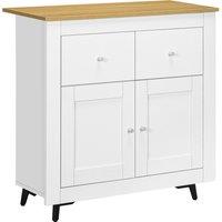 HOMCOM Modern Sideboard Storage Cabinet Kitchen Cupboard with Doors in White