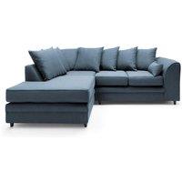 Abakus Direct Darcy Corner Sofa Left Hand Facing in Smart Linen Fabric in Teal