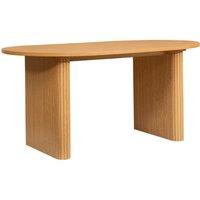 Birlea Brown Oval Fluted Dining Table Axel